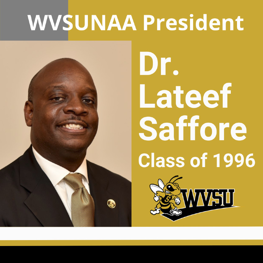 Lateef Y Saffore speaking at a podium