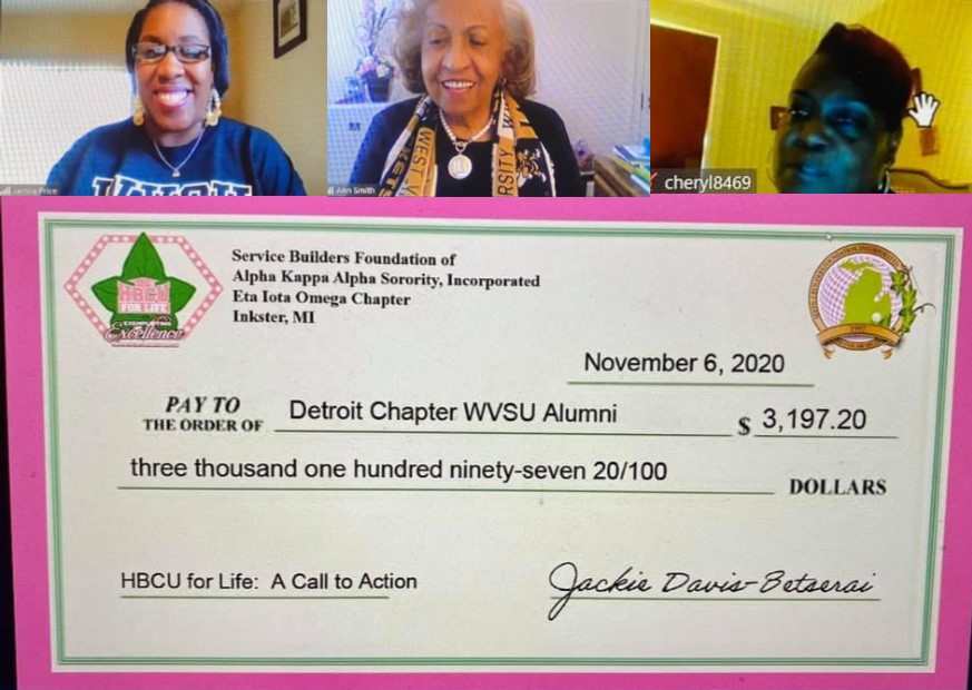 Detroit Alumni Chapter donation