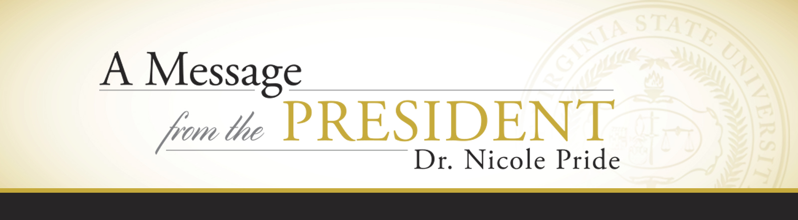 Message from President